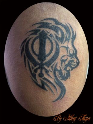 Lion Khanda Tattoo