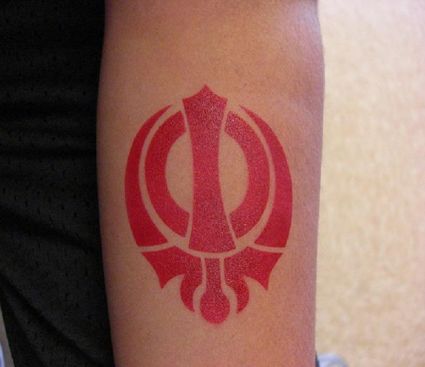 Red Khanda Tattoo