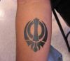 khanda arm tattoo pic