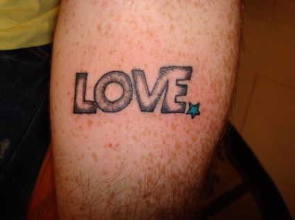 Love And Small Star Tattoo