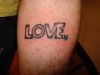 love and small star tattoo