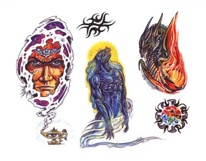 Colored Dragon Tattoo Pictures