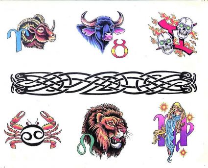 Colored Zodiac Tat