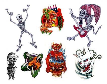 Colored Skeleton Tat Images