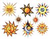 colored sun tattoo picture