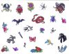 colored animals and insect tat pic