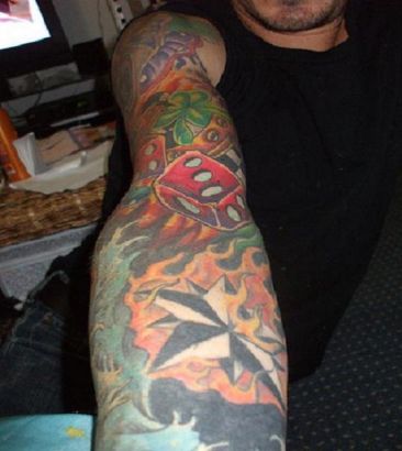 Gambling Full Sleeve Tattoos