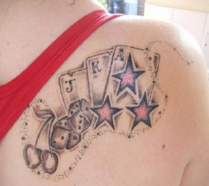 Gambling Tattoo For Girl