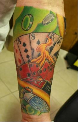 Gambling Arm Tattoo Pics