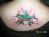 dice and star tattoo