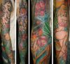 gambling full sleeves tattoo