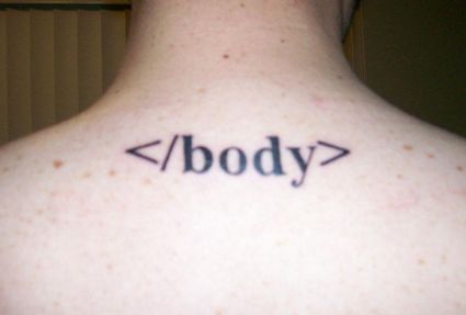 Geek Back Tattoo