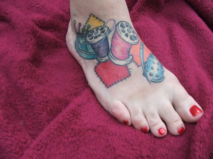 Geek Tattoo On Feet