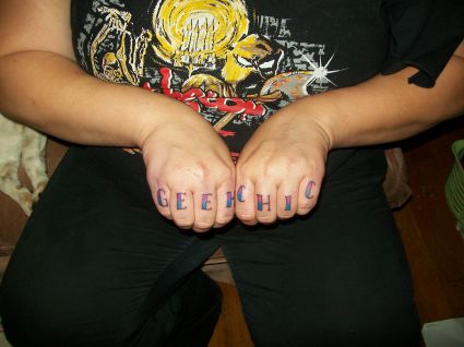 Geek Finger Tattoo