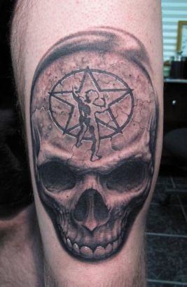 Geek Tattoo On Leg