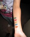 geek tattoo on hand