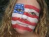 flag tattoo on face