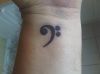 music clef tattoo design