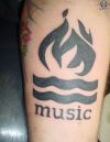 water music tattoo
