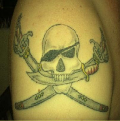 Pirates Tattoo On Shoulder