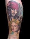 pirates tattoo on leg pics