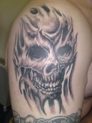 Skull On Arm