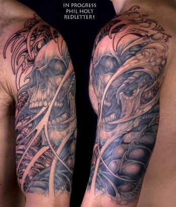 Biomech  Skull Tat