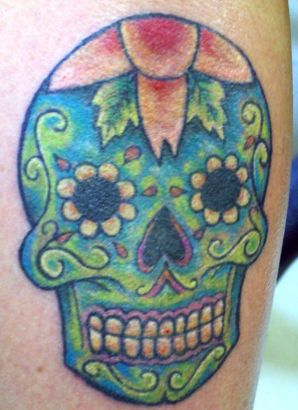 Green Skull Tat Pics