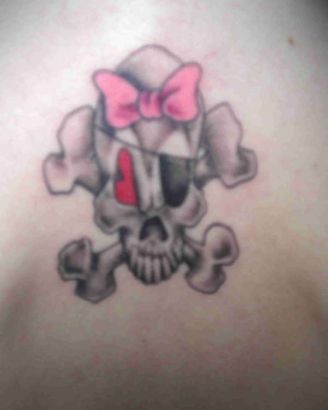 Girl Skull Pic Tat