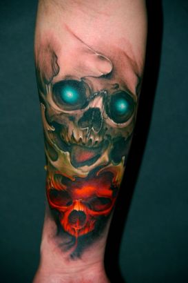 Color Skull Tattoo