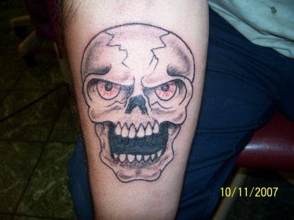 Skull Tatt On Hand