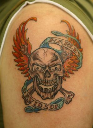 Skull With Tat