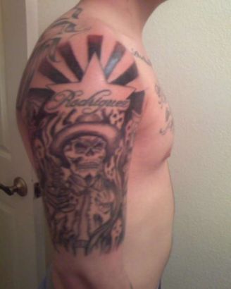 Skull Arizona Flag Tattoo