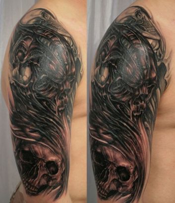 Skull Tat For Man