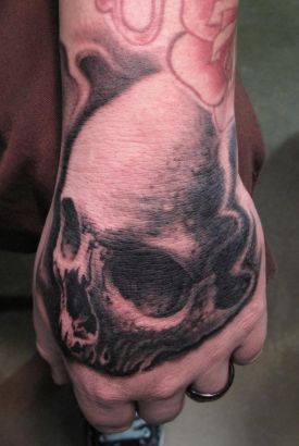 Skull Tat On Wrist