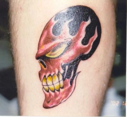 Leg Skull Tat