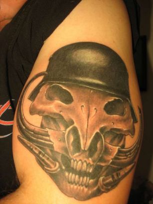 Skull Tat With Cap