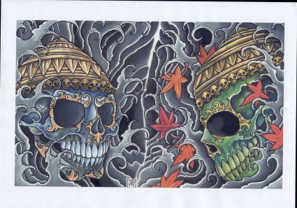 Skull Tat Print