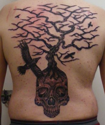 Skull Tree Tattoo