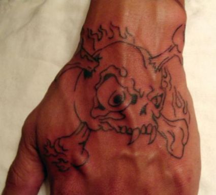 Skull And Cross Bone Tat Pic