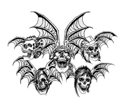 Skull And Bat Wing Tat