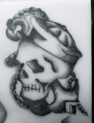 Skull And Anchor Tat