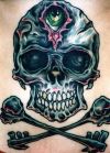 skull and cross bone tat free