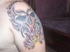 flaming skull tat