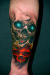 color skull tattoo