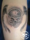 Skull Flying Tattoo