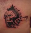 horrible skull tat