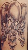 three skull tat