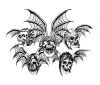 skull and bat wing tat