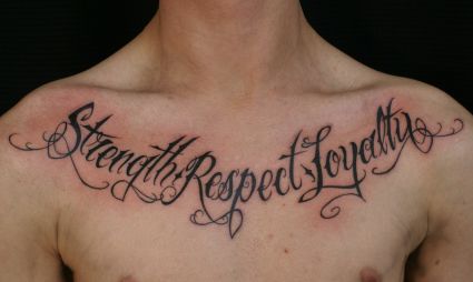 Text Chest Tattoos